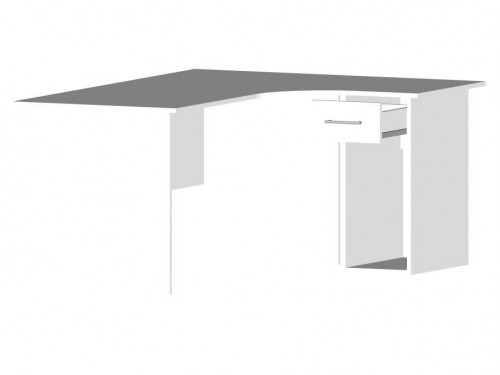 Стол угловой В-340.01, белый