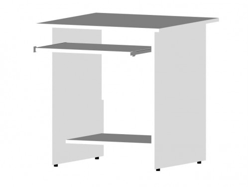 Стол компьютерный В-35, белый
