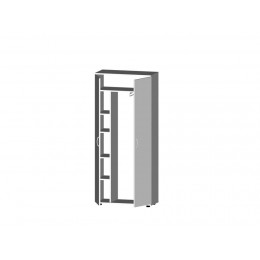 Шкаф для одежды комбинированный c полками В-41, пепел