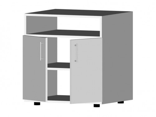 Тумба под оргтехнику В-90.01, пепел