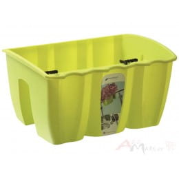 Горшок пластиковый Prosperplast Crown Lime 39.3 x 27.8 x 20.1 см (лимонный)