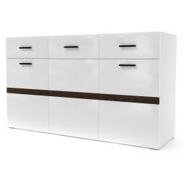 Комод SV-мебель (МС Соло К), белый / белый глянец-венге