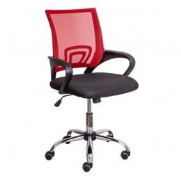 Кресло компьютерное Sedia Ricci красный / черный
