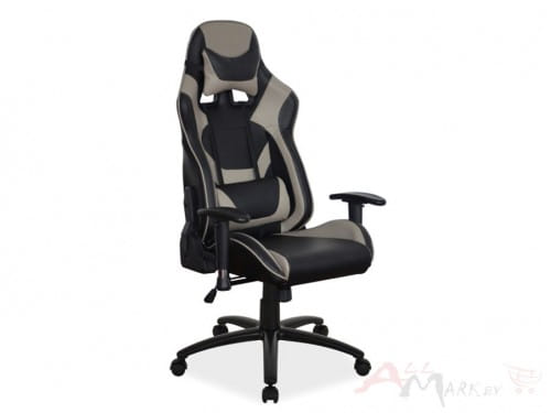 Кресло компьютерное Supra черный / серый Signal