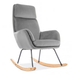 Кресло-качалка Signal Hoover velvet, серый