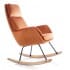 Кресло-качалка Signal Hoover velvet, оранжевый