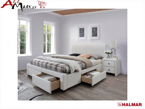 Двуспальная кровать Halmar Modena 2 экокожа