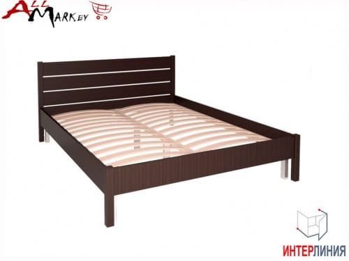 Двуспальная кровать КН-001-01 Констанция Интерлиния 180*200 см  венге