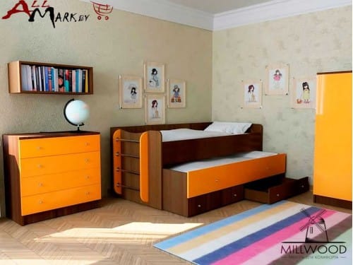 Детская кровать Neo 1 Millwood с выдвижным спальным местом