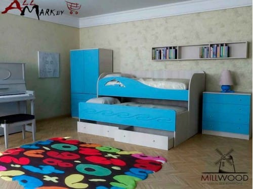 Детская кровать Neo 3 Millwood с выдвижным спальным местом