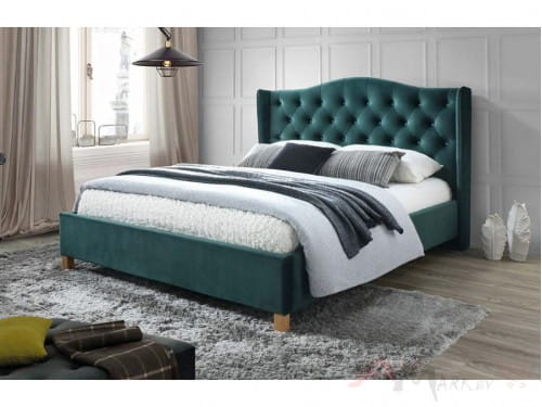 Кровать Aspen velvet зеленый Signal Bluvel 78 160x200