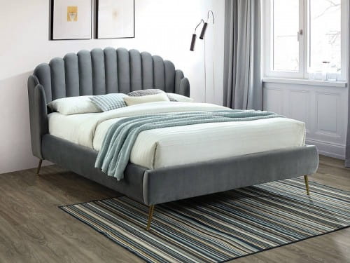 Кровать Signal Calabria velvet 160/200, серый