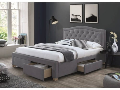 Кровать Signal Electra velvet 160/200, серый