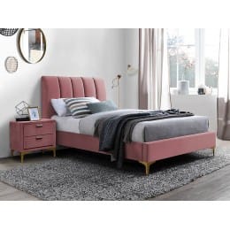 Кровать Signal Mirage velvet 90/200, античный розовый