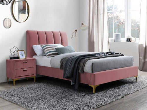 Кровать Signal Mirage velvet 90/200, античный розовый
