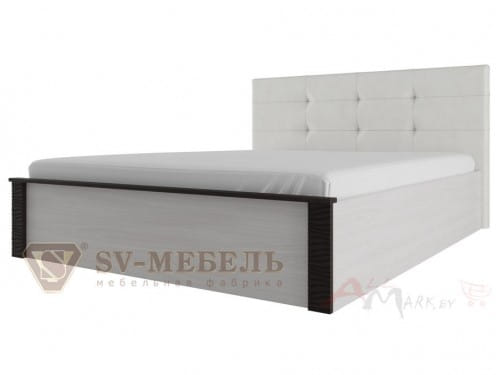 SV-мебель Гамма 20 Кровать с мягким изголовьем 140/200 ясень анкор светлый / венге