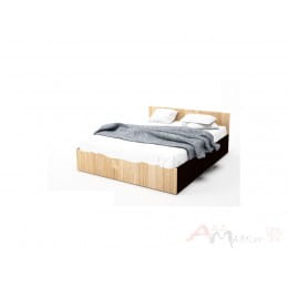 Кровать двойная SV-мебель (МС ЭДМ 5) 160x200, дуб венге/ дуб сонома