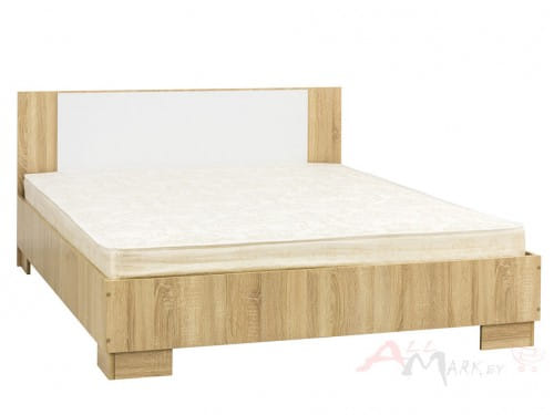 SV-мебель, Набор мебели для спальни «Лагуна 2 К» Кровать двойная (1,6*2,0) Дуб Сонома/Белый Глянец