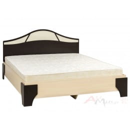 Кровать двойная SV-мебель (МС Лагуна 5 К) 140x200, дуб венге/дуб млечный
