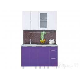 Кухня Интерлиния АРТ Мила 13, фиолетовый / белый