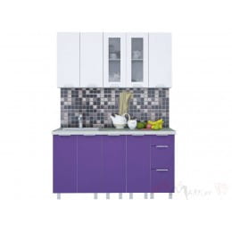 Кухня Интерлиния АРТ Мила 15, фиолетовый / белый