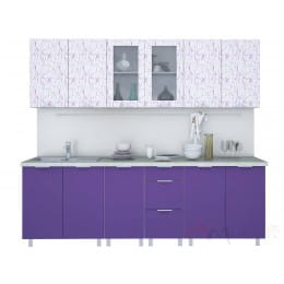 Кухня Интерлиния АРТ Мила 24, фиолетовый