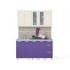 Линейная кухня Интерлиния АРТ Мила 15 в цвете фиолетовый / ваниль