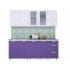 Линейная кухня Интерлиния АРТ Мила 20 в цвете фиолетовый