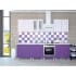 Линейная кухня Интерлиния АРТ Мила 09 в цвете фиолетовый