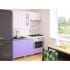 Линейная кухня Интерлиния АРТ Мила 18 в цвете фиолетовый
