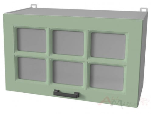 Шкаф навесной Интерлиния ВШГ60ст-360 модуль кухни Мила Деко в цвете мята