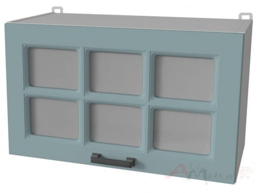 Шкаф навесной Интерлиния ВШГ60ст-360 модуль кухни Мила Деко в цвете океан