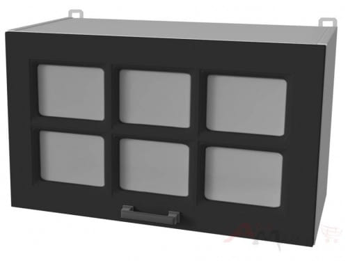 Шкаф навесной Интерлиния ВШГ60ст-360 модуль кухни Мила Деко в цвете пепел