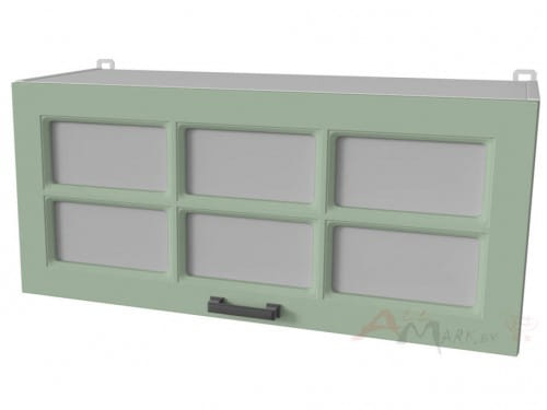 Шкаф навесной Интерлиния ВШГ80ст-360 модуль кухни Мила Деко в цвете мята