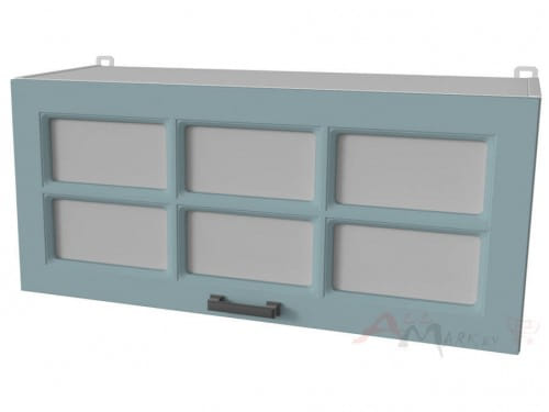Шкаф навесной Интерлиния ВШГ80ст-360 модуль кухни Мила Деко в цвете океан