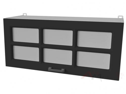Шкаф навесной Интерлиния ВШГ80ст-360 модуль кухни Мила Деко в цвете пепел