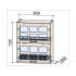 Шкаф под посуду Интерлиния ВШС60-720-2дг(2ст) модуль кухни Мила Деко в цвете белый