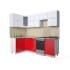 Шкаф под посуду Интерлиния ВШС70-720-2дг модуль кухни Мила Глосс в цвете красный