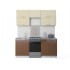 Шкаф под мойку Интерлиния НШ50м-1дв модуль кухни Мила Глосс в цвете шоколад