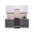 Шкаф под мойку Интерлиния НШ80м-2дв модуль кухни Мила Глосс в цвете белый