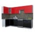 Шкаф угловой под мойку Интерлиния НШ88-М.П модуль кухни Мила Глосс в цвете красный