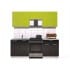 Шкаф под мойку Интерлиния НШ70м-2дв модуль кухни Мила Глосс в цвете черный