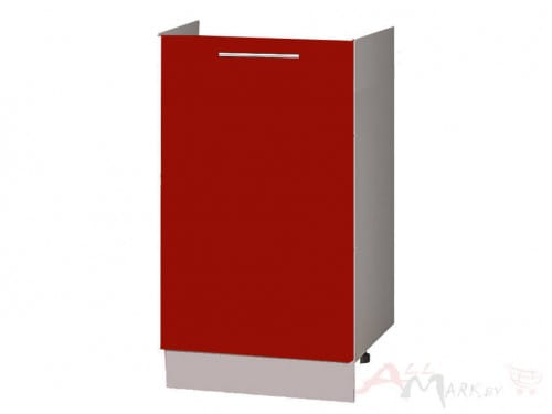 Шкаф под мойку Интерлиния НШ50м-1дв модуль кухни Мила Глосс в цвете бордовый