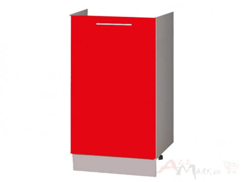 Шкаф под мойку Интерлиния НШ50м-1дв модуль кухни Мила Глосс в цвете красный