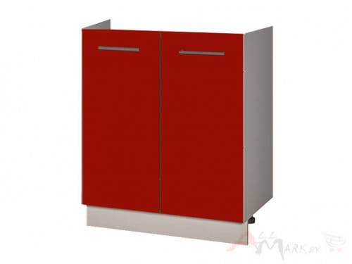 Шкаф под мойку Интерлиния НШ70м-2дв модуль кухни Мила Глосс в цвете бордовый