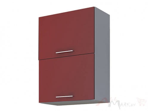 Шкаф под посуду Интерлиния ВШС50-720-2дг модуль кухни Мила Глосс в цвете бордовый