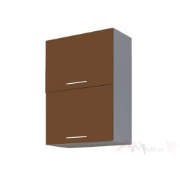 Шкаф под посуду Интерлиния Мила Gloss ВШС50-720-2дг, шоколад