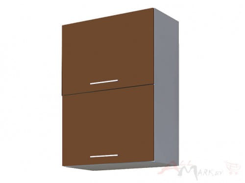 Шкаф под посуду Интерлиния ВШС50-720-2дг модуль кухни Мила Глосс в цвете шоколад