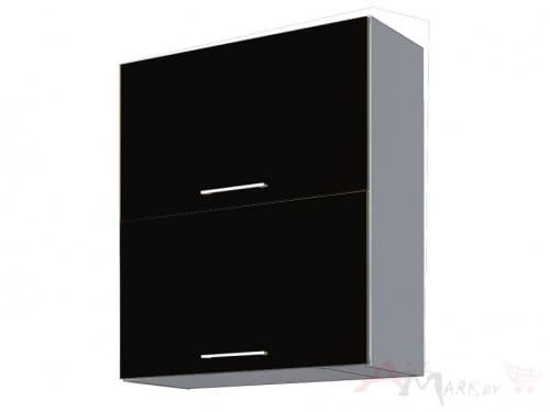 Шкаф под посуду Интерлиния ВШС60-720-2дг модуль кухни Мила Глосс в цвете черный