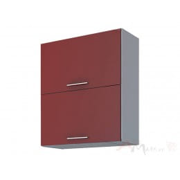 Шкаф под посуду Интерлиния Мила Gloss ВШС60-720-2дг, бордовый